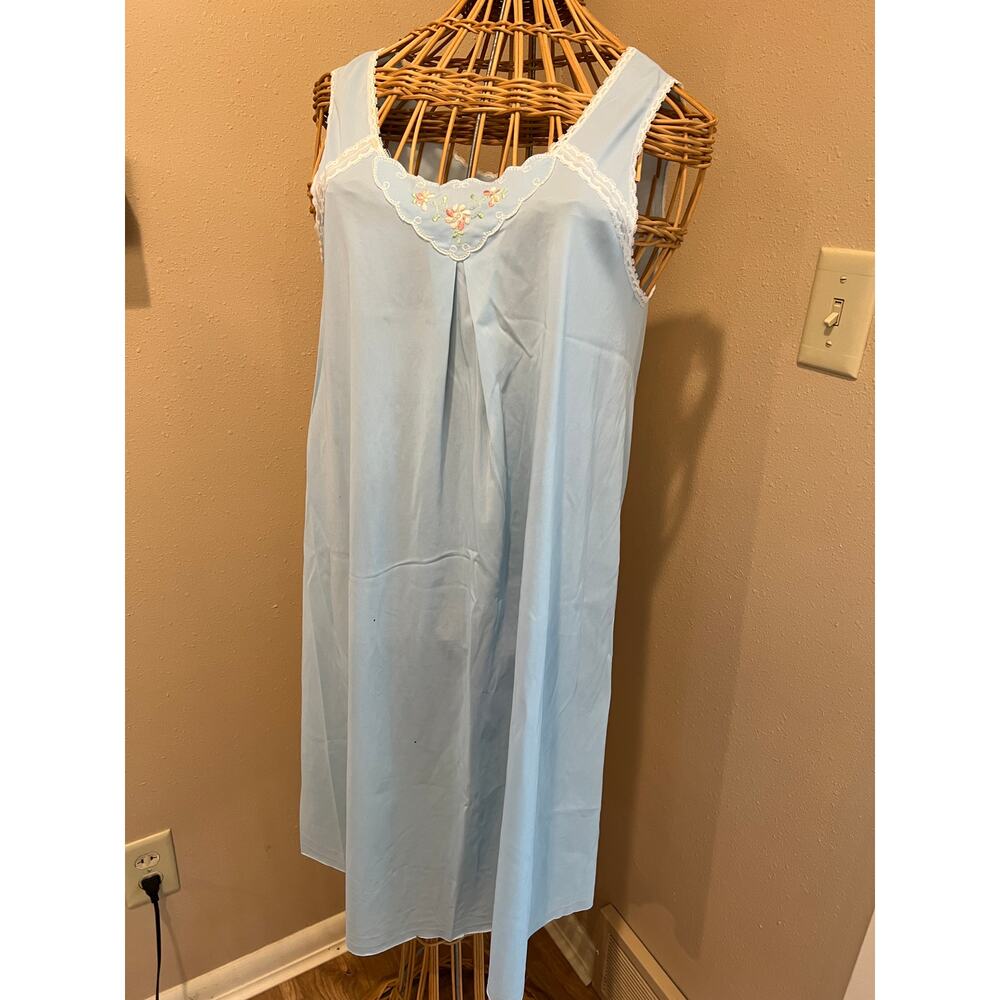 Vintage Blue Gaymode Short Nightgown 1970s